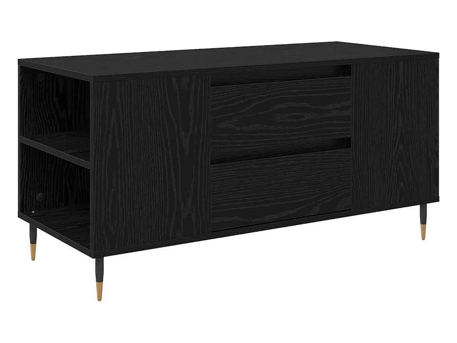 Mesa de Café con cajón Roble negro 102 x 44.5 x 50 cm