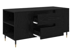 Mesa de Café con cajón Roble negro 102 x 44.5 x 50 cm