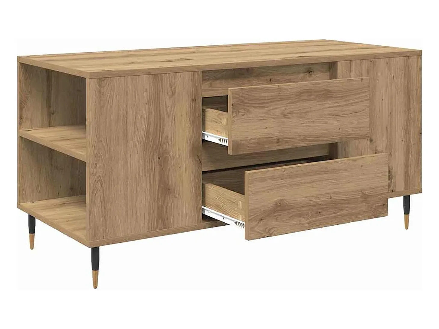 Mesa de Café con cajón Roble artisan 102 x 44.5 x 50 cm