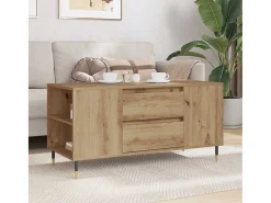 Mesa de Café con cajón Roble artisan 102 x 44.5 x 50 cm