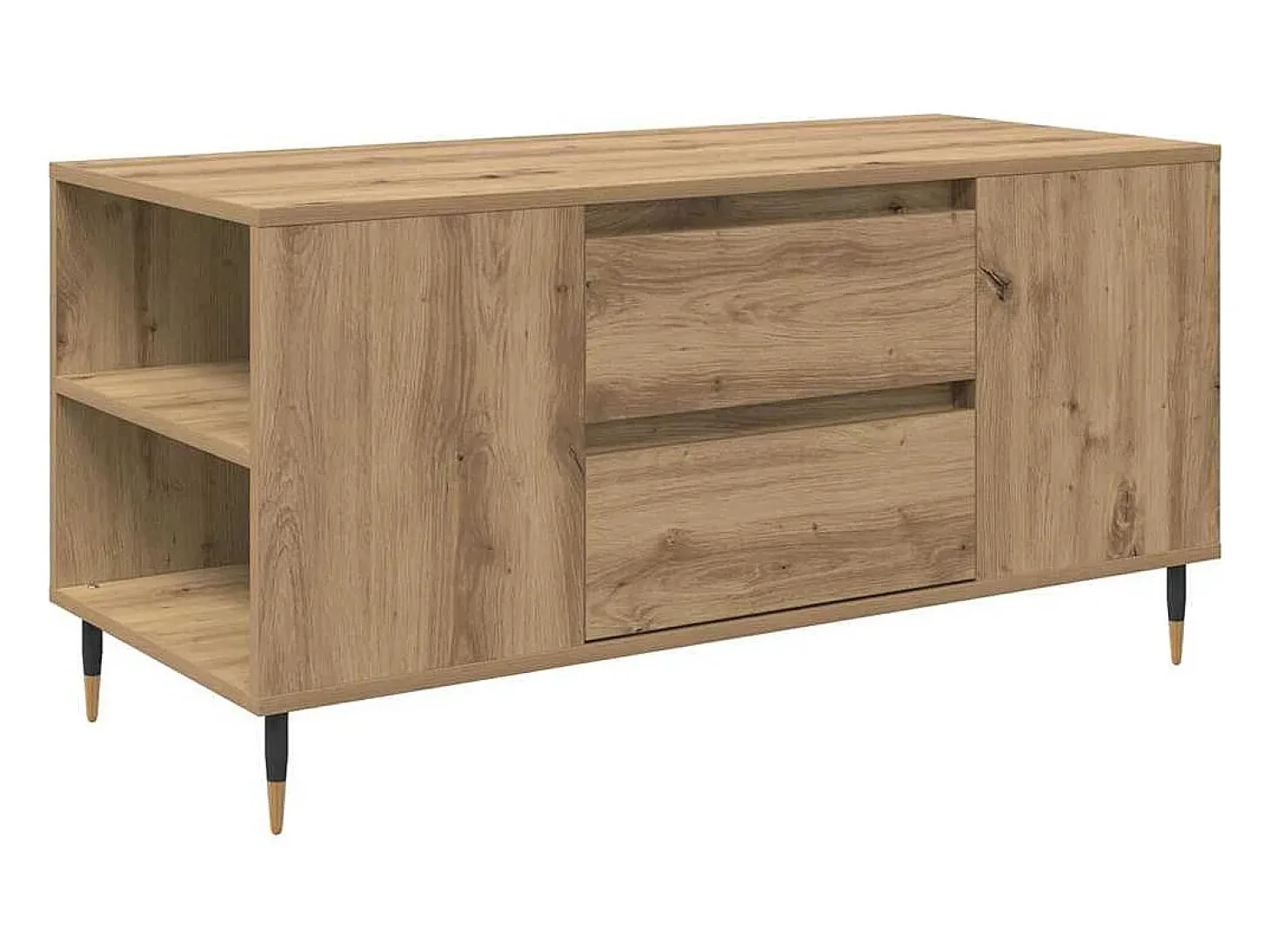 Mesa de Café con cajón Roble artisan 102 x 44.5 x 50 cm