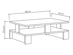 Mesa de café de madera LUCO