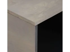 Mesa de Café Gris 80 x 50 x 40 cm madera maciza de mango