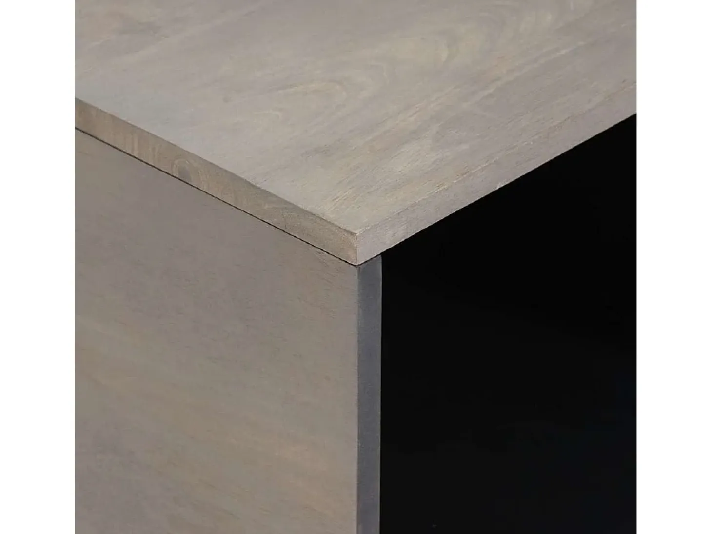 Mesa de Café Gris 80 x 50 x 40 cm madera maciza de mango