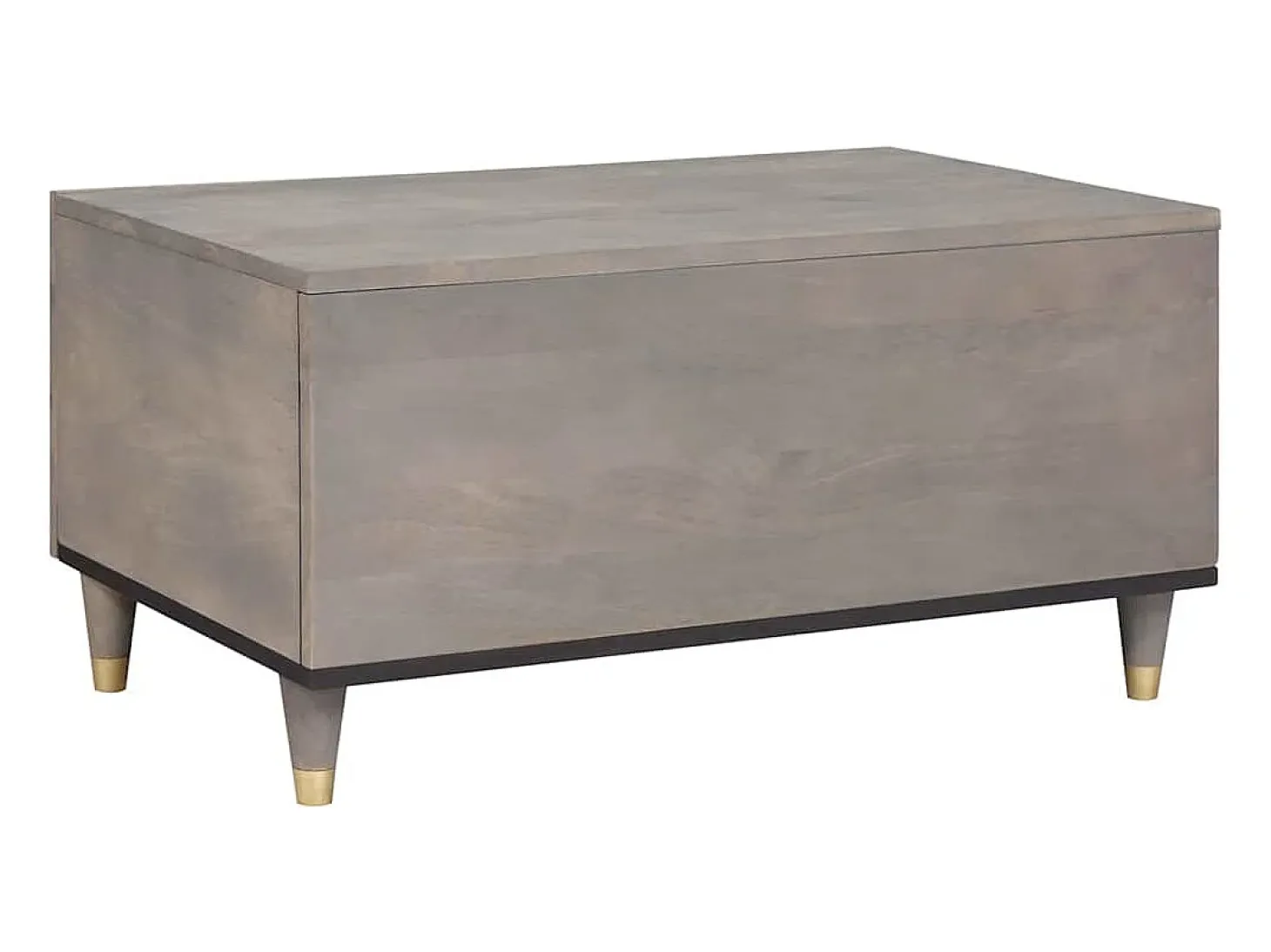 Mesa de Café Gris 80 x 50 x 40 cm madera maciza de mango