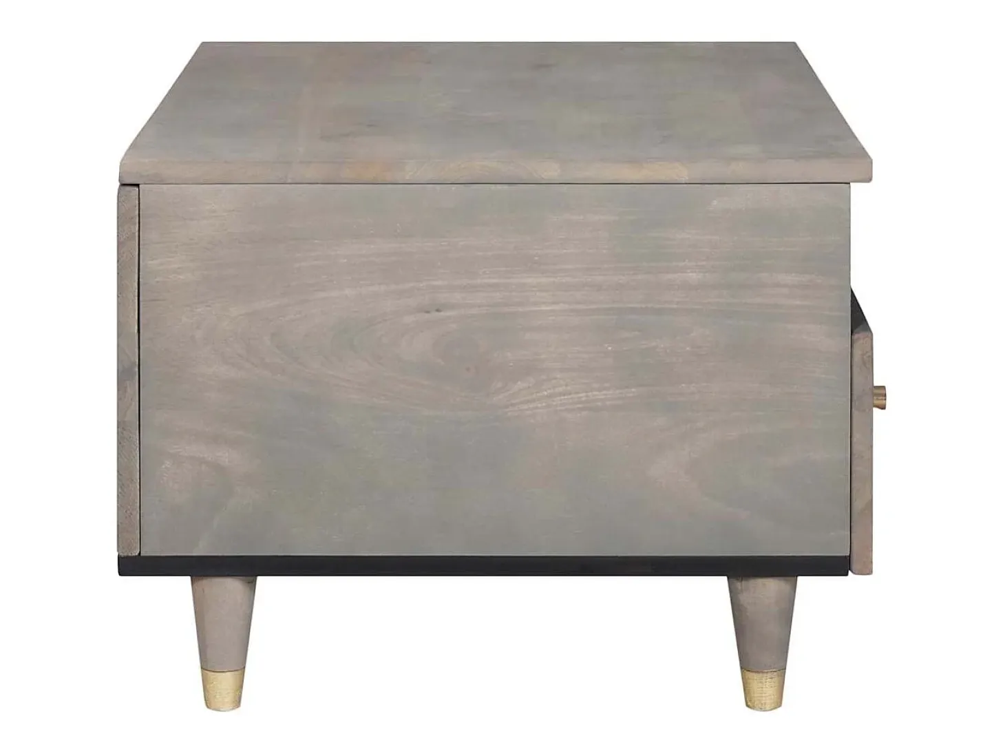 Mesa de Café Gris 80 x 54 x 40 cm madera maciza de mango