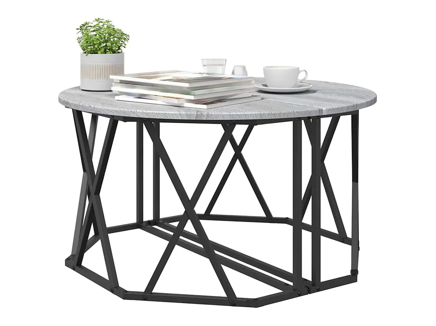 Mesa de Café Gris sonoma 80 x 80 x 42 cm