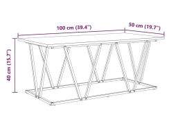 Mesa de Café Madera vieja 100 x 50 x 40 cm
