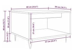 Mesa de Café Madera vieja 60 x 50 x 40 cm Madera contrachapada