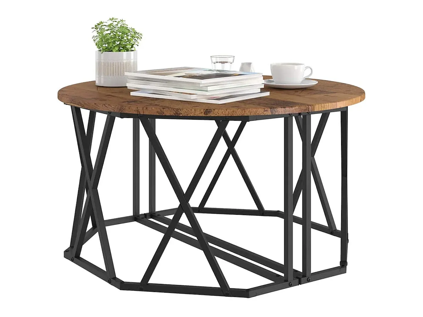Mesa de Café Madera vieja 80 x 80 x 42 cm