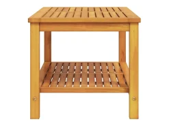 Mesa de Café Marrón 110 x 55 x 45 cm madera maciza de acacia