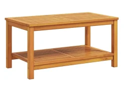 Mesa de Café Marrón 110 x 55 x 45 cm madera maciza de acacia