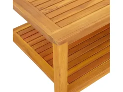 Mesa de Café Marrón 110 x 55 x 45 cm madera maciza de acacia