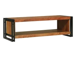 Mesa de Café Marrón 120 x 50 x 38 cm Madera de Acacia Sólida