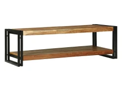 Mesa de Café Marrón 120 x 50 x 38 cm Madera de Acacia Sólida