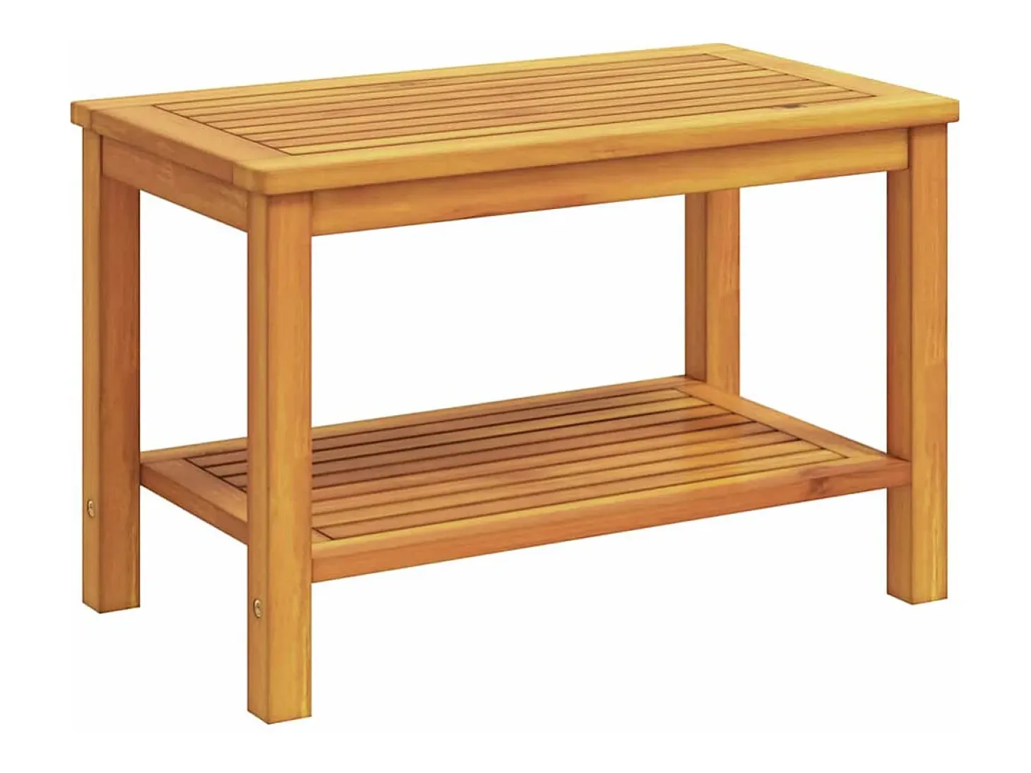 Mesa de Café Marrón 70 x 40 x 45 cm madera maciza de acacia