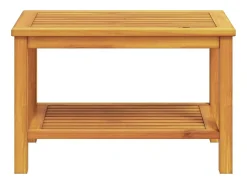 Mesa de Café Marrón 70 x 40 x 45 cm madera maciza de acacia