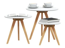 Mesa de Café Marrón 50 x 50 x 46 cm Madera maciza de Nogal
