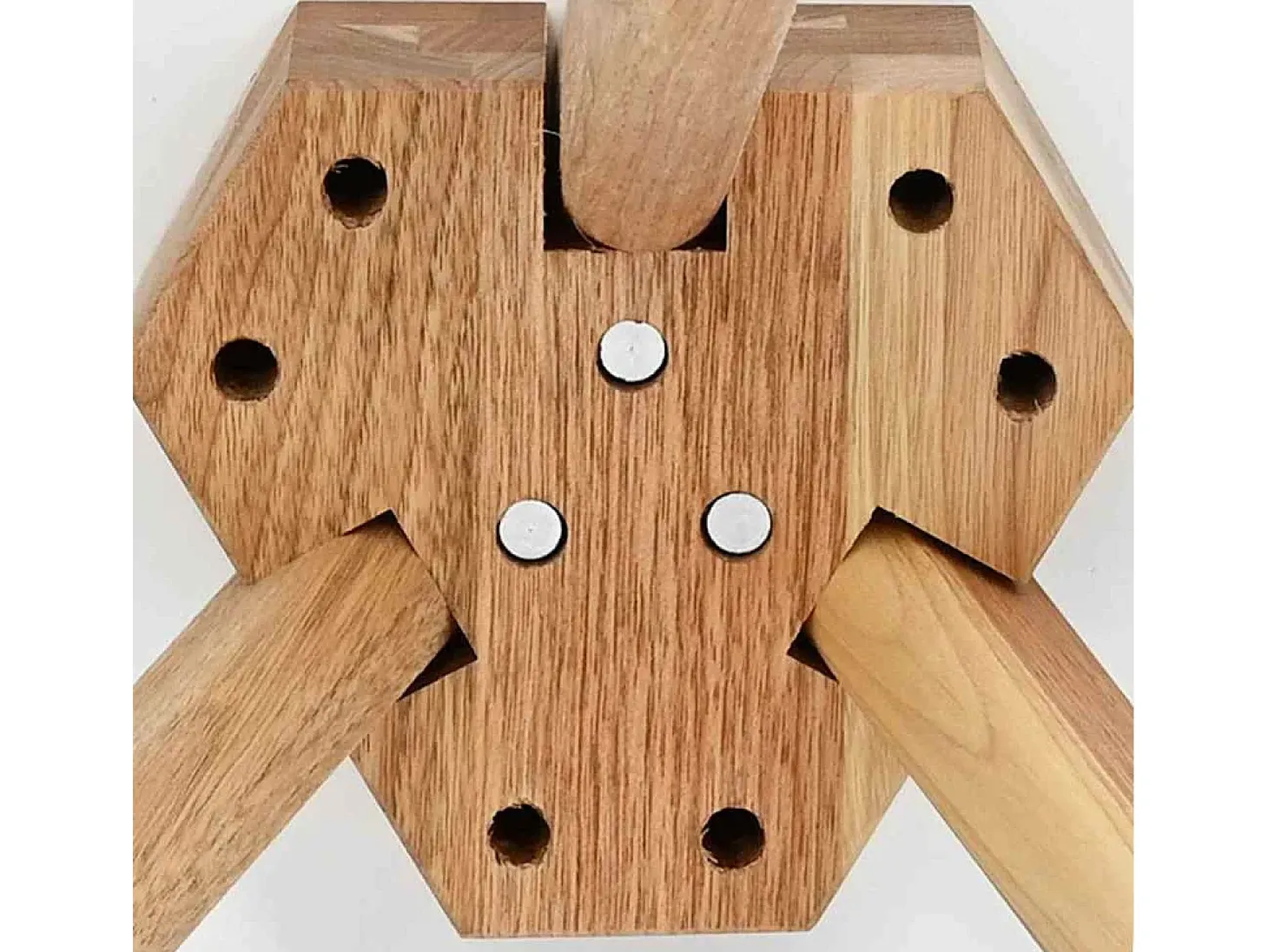Mesa de Café Marrón 50 x 50 x 46 cm Madera maciza de Nogal