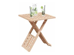 Mesa de Café Marrón 33 x 33 x 40.5 cm Madera maciza de Nogal
