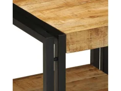 Mesa de Café Marrón 40 x 40 x 38 cm madera maciza de mango