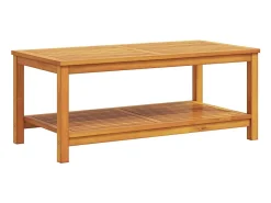 Mesa de Café Marrón 70 x 40 x 45 cm madera maciza de acacia