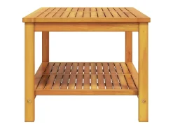 Mesa de Café Marrón 70 x 40 x 45 cm madera maciza de acacia
