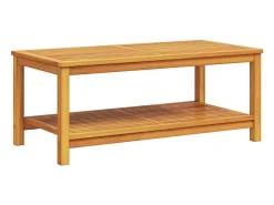 Mesa de Café Marrón 70 x 40 x 45 cm madera maciza de acacia