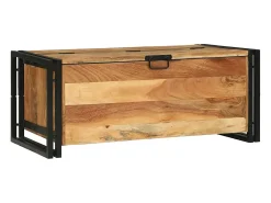 Mesa de Café Marrón 90 x 50 x 38 cm madera maciza de acacia