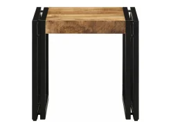 Mesa de Café Marrón 40 x 40 x 38 cm madera maciza de mango