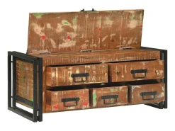 Mesa de Café Marrón 90 x 50 x 38 cm madera maciza reciclada