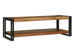 Mesa de Café Marrón 120 x 50 x 38 cm madera maciza de acacia