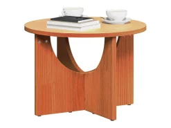 Mesa de Café Marrón cera 50 x 50 x 35 cm Madera maciza de pino