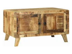 Mesa de Café Marrón Madera maciza de mango rugosa