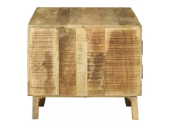Mesa de Café Marrón Madera maciza de mango rugosa