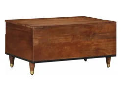 Mesa de Café Marrón miel 80 x 54 x 40 cm madera maciza de mango