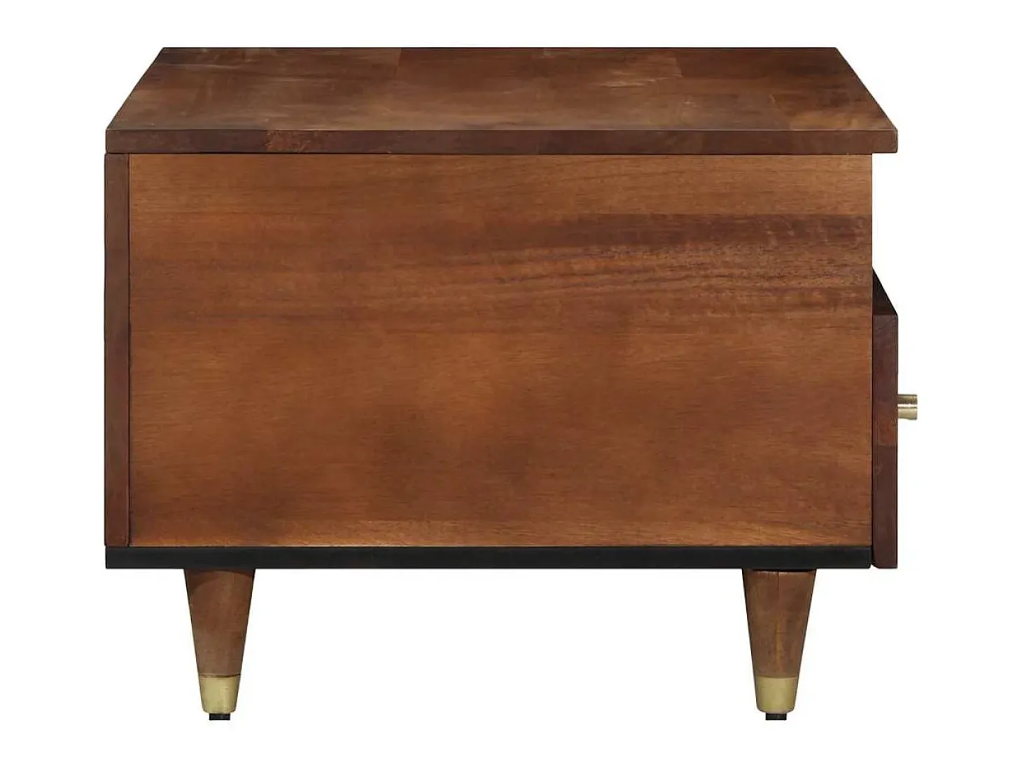 Mesa de Café Marrón miel 80 x 54 x 40 cm madera maciza de mango
