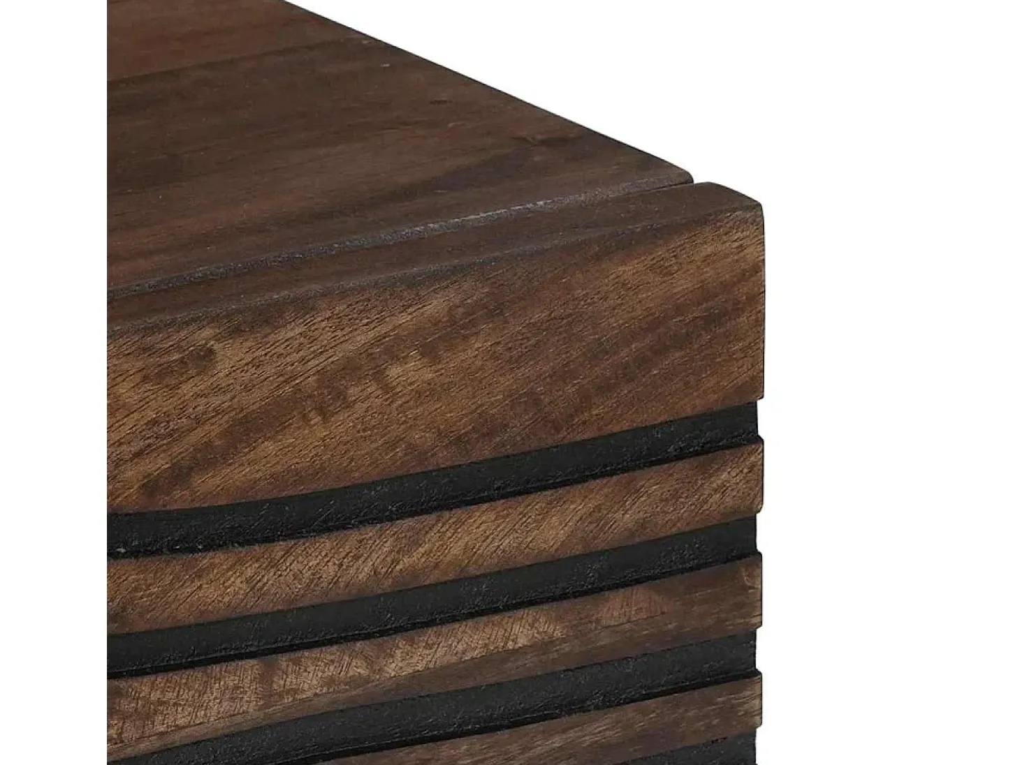 Mesa de Café Marrón y Negro 80 x 50 x 40 cm