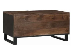 Mesa de Café Marrón y Negro 80 x 50 x 40 cm