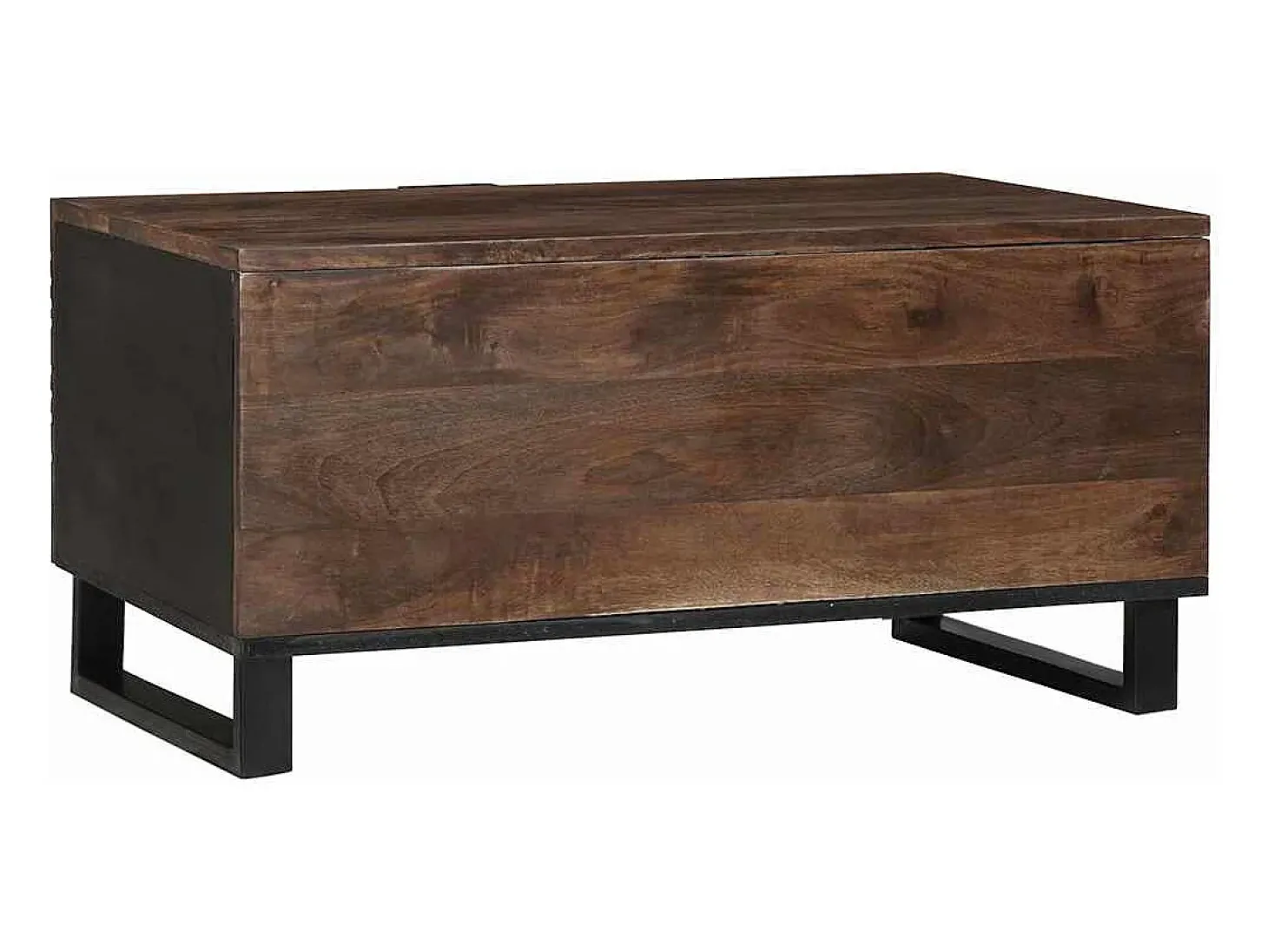 Mesa de Café Marrón y Negro 80 x 50 x 40 cm