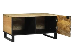 Mesa de Café Marrón y Negro 80 x 50 x 40 cm