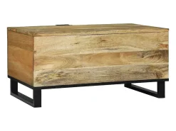 Mesa de Café Marrón y Negro 80 x 50 x 40 cm