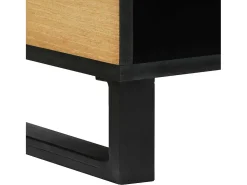 Mesa de Café Marrón y Negro 80 x 50 x 40 cm