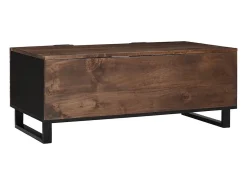 Mesa de Café Marrón y Negro 100 x 54 x 40 cm