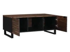 Mesa de Café Marrón y Negro 100 x 54 x 40 cm