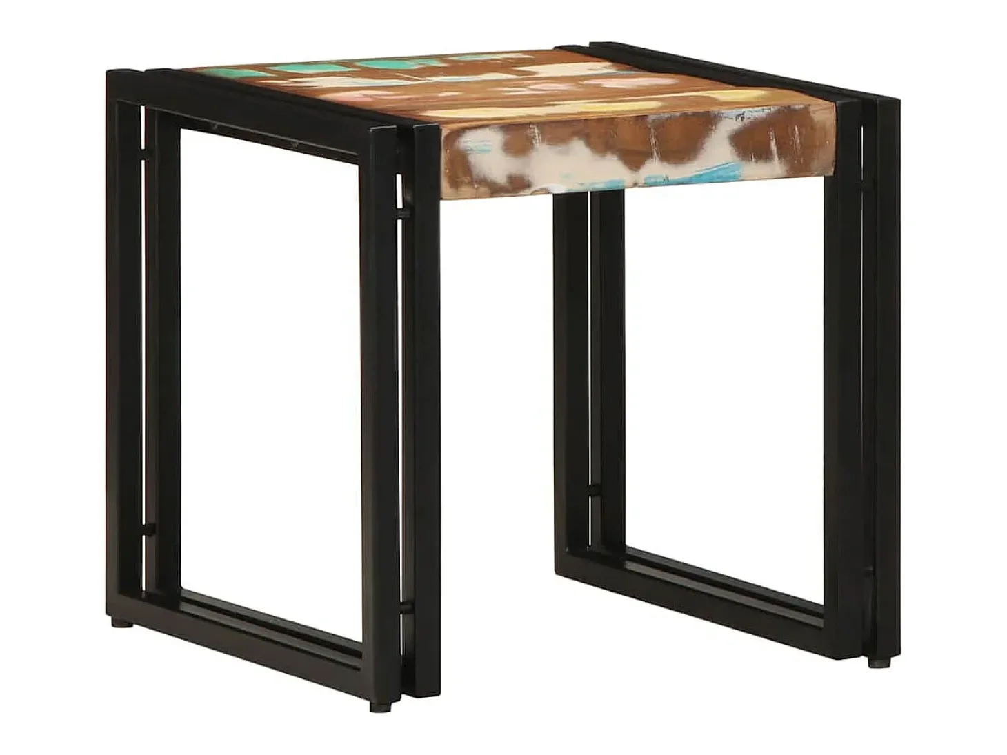 Mesa de Café Multicolor 40 x 40 x 38 cm madera maciza reciclada