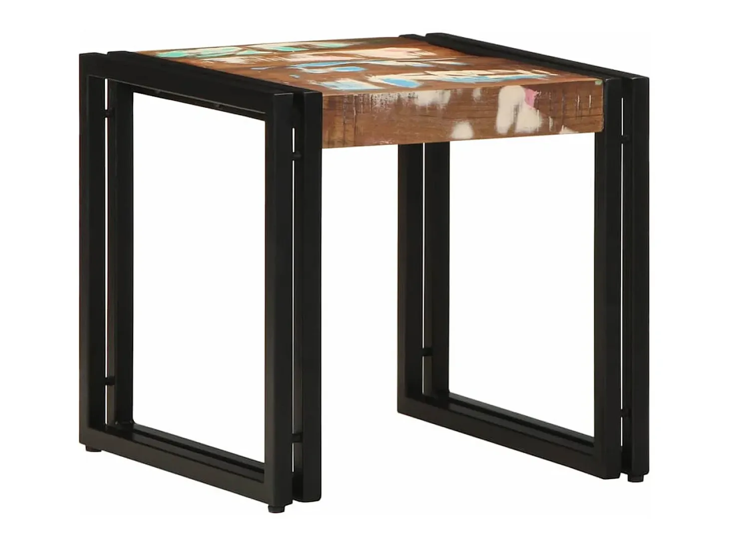 Mesa de Café Multicolor 40 x 40 x 38 cm madera maciza reciclada