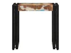 Mesa de Café Multicolor 40 x 40 x 38 cm madera maciza reciclada