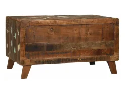 Mesa de Café Multicolor 80 x 54 x 45 cm madera maciza reciclada