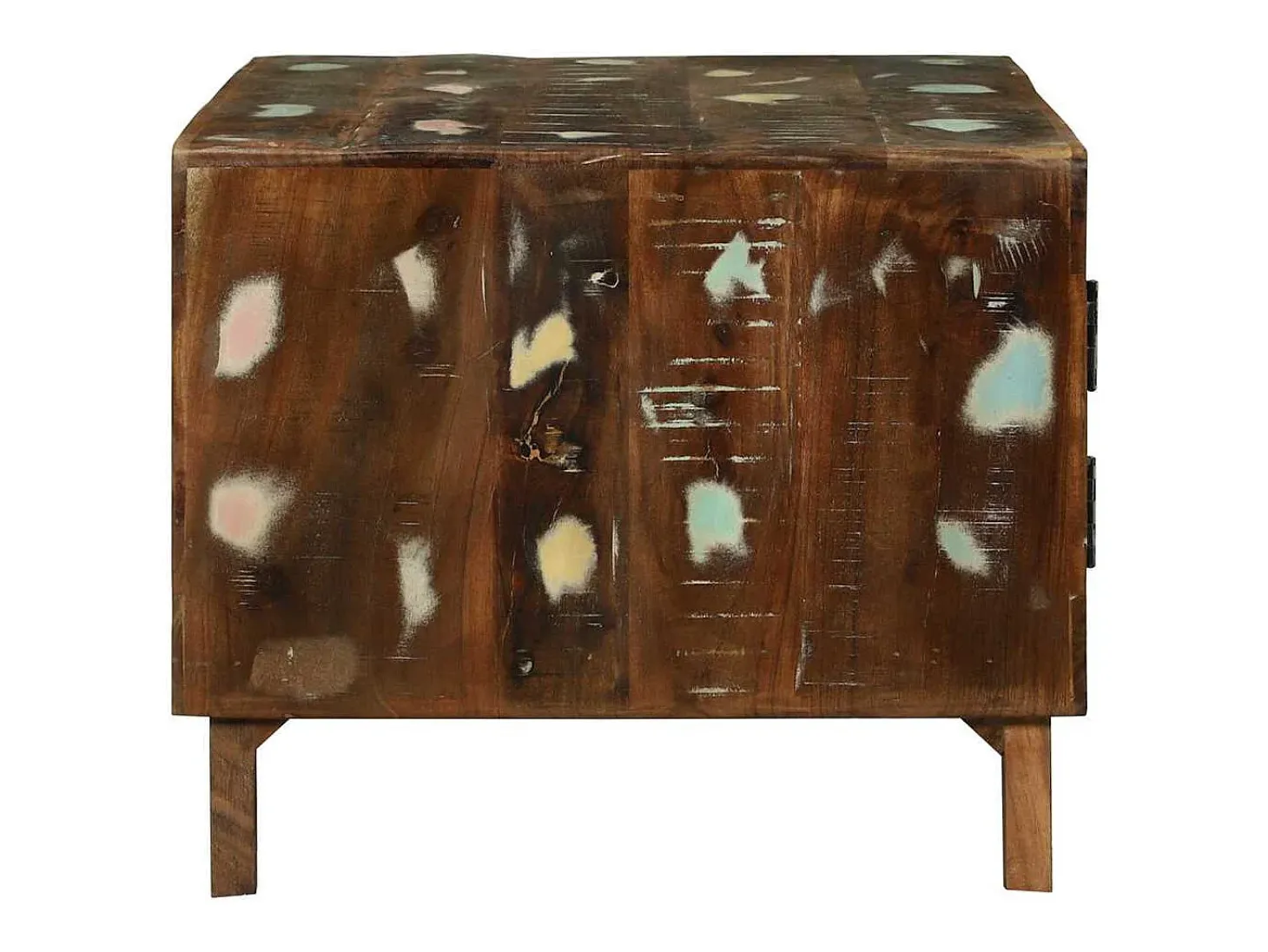 Mesa de Café Multicolor 80 x 54 x 45 cm madera maciza reciclada
